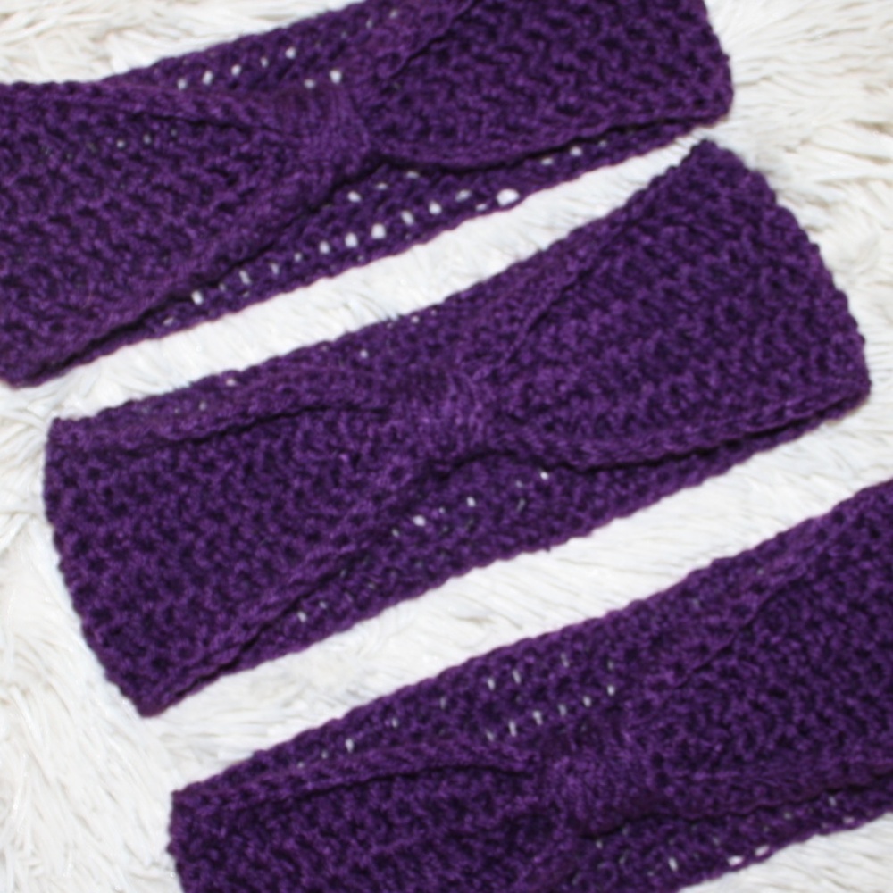 Grape Wine Knotted ear warmer headband NWOT - Picture 4 of 6